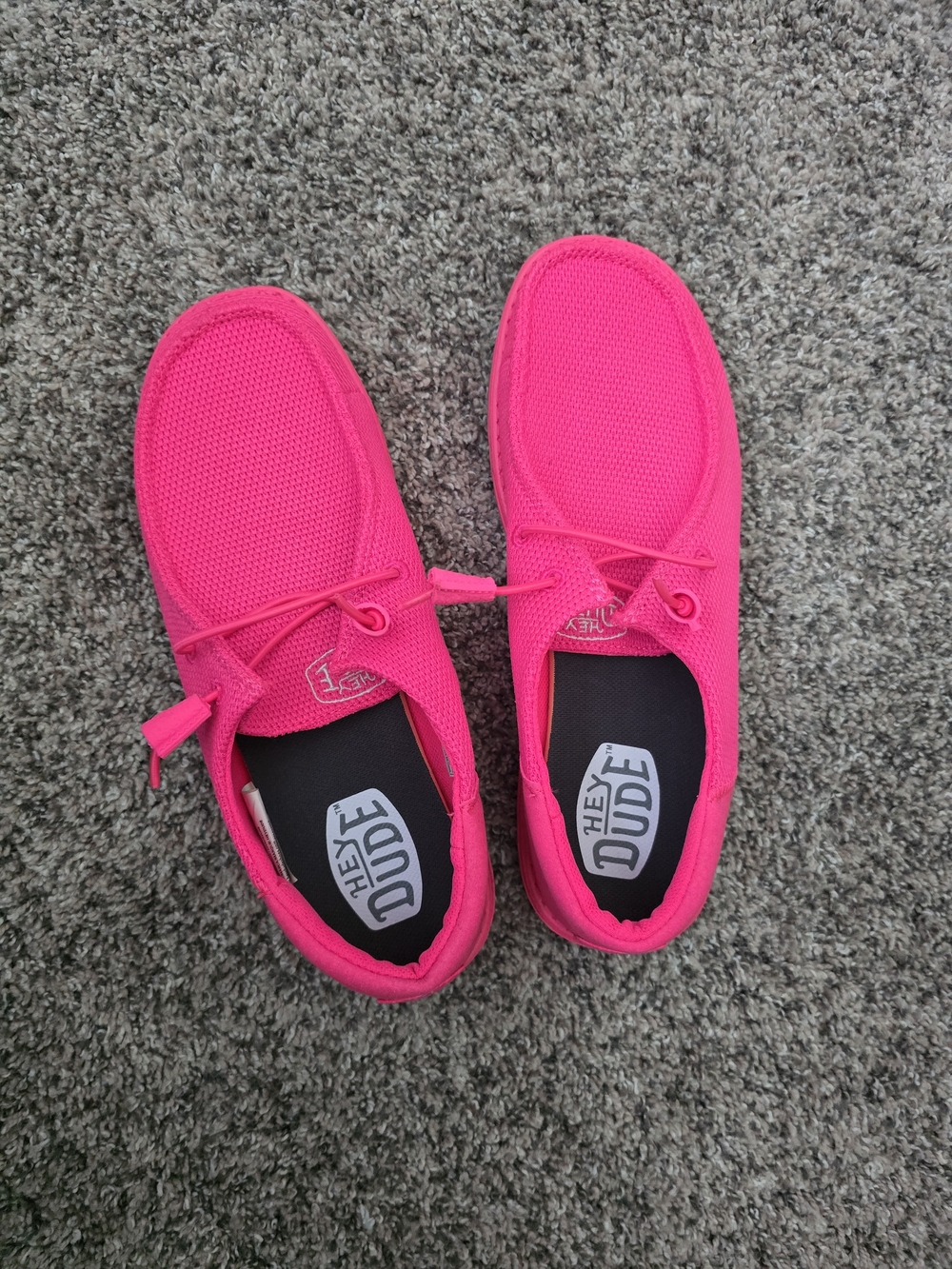 Hey Dude Women's Slip-On Sneakers in Bright Pink